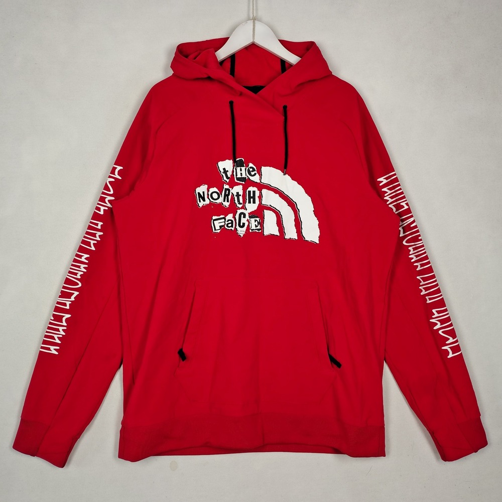 The North Face Mens Red Graphic Pullover Hoodie Sweatshirt Large NF0A7UNN